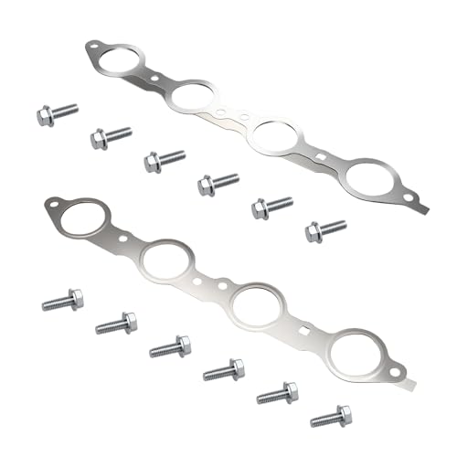 Image of 12617944 Exhaust Manifold Gasket Bolts Kit Fit for Chevy Silverado 1500 2500, LS Header LS1 LS2 LS3 LS6 Layer Steel GM Gasket Suburban 12558573 12600530 12620947 4.8 5.3 5.7 6.0 6.2
