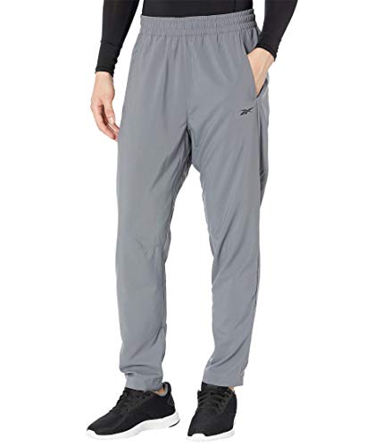 Reebok Workout Ready Woven Trackster Pant, Cold Grey, Small