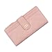 Produktbild SUNAVY Geldbörse Damen Gross mit 15 Kartenfächer, Portemonnaie Damen Gross Münztasche mit Reißverschluss, Geldbeutel Damen Groß Rhombus Stickerei (Rosa)