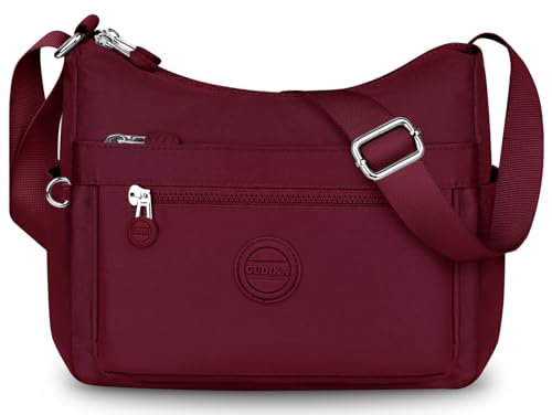 Nylon Umhängetasche Damen - Große Crossbody Tasche 32x26cm Verstellbar