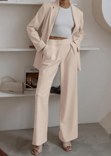 image for KIRUNDO Women Suits 2 Piece Set Business Casual Dressy Oversized Blaze