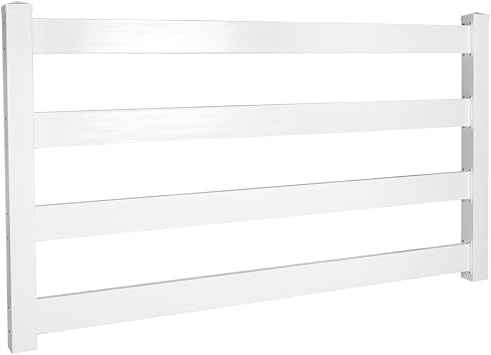 Weatherables 4-Rail 5x4 Vinyl Fence Gate EZ Pack White Vinyl Fence Gate Kit, Includes Stainless Steel Hinges, Latch and Gate Handle, and 1 Post with Aluminum Insert
