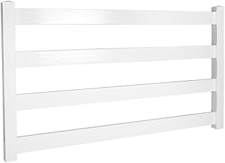 Weatherables 4-Rail 5’x4’ Vinyl Fence Gate EZ Pack – White Vinyl Fence Gate Kit, Includes Stainless Steel Hinges, Latch and Gate Handle, and 1 Post with Aluminum Insert