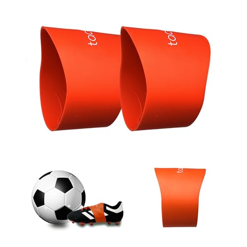 Tactia Soccer Lace Bands Youth, Premium Silicone, Cleat Lace Covers, Lace Bands for Soccer Cleats, Soccer Shoe Bands (1 Pair, Young Children, Red)