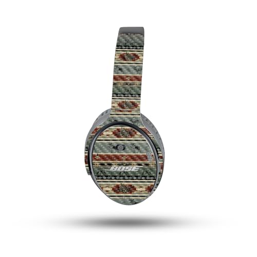 Image of MightySkins Carbon Fiber Skin Compatible with Bose QuietComfort 35 II Headphones - Cabin Stripes | Protective, Durable Textured Carbon Fiber Finish | Easy to Apply