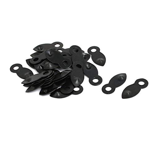 COMEYOU Ganchos de suspensión de Marco de Foto de Foto de Metal Tornillo de botón Giratorio de Bricolaje Negro 30Pcs Cover