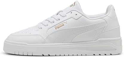 PUMA Unisex Yetişkin Shuffle Downtown Spor Ayakkabı PUMA White-PUMA White-Gold 42.5 - Görsel 3