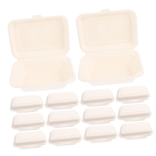 SOLUSTRE 50pcs Paper Takeout Boxes Safe Direct Touch Containers Disposal Food Box Simple Design for Takeout Special Events