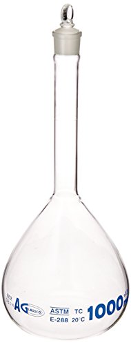 Flacon volumétrique 1000 ml United Scientific en verre borosilicaté classe A