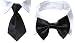 Vedem Pets Dog Cat Formal Neck Tie Tuxedo Bow Tie and Collar Black (S)