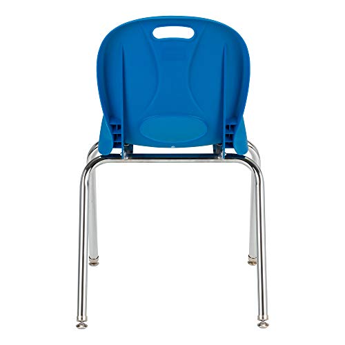 Image of Learniture Structure Series Stacking School Chairs with Contoured Seats, Heavy-Duty Plastic Stacking Classroom Chairs, 18 inchH, Set of 4
