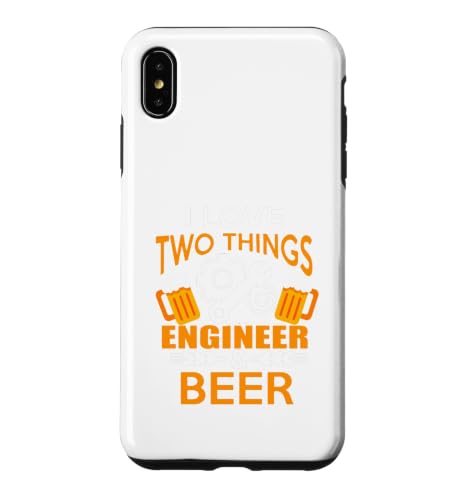 I Love Two Things Engineer And Beer �t�@�j�[�e�b�N�f�U�C�� �X�}�z�P�[�X iPhone XS Max �p