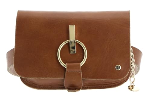 Bolso bandolera b.belt Chelsey en cuero marrón ideal para viajar con comodidad