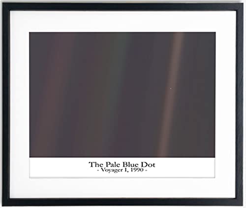 Cadre Pale Blue Dot NASA décoration murale pour bureau terne
