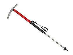 myMAW - Piqueta de senderismo: Piolet con cabeza de aluminio y ajuste de tamaño individual mediante mango telescópico. Longitud ajustable de aprox. 60-95 cm. Incluye plato de nieve. Cabezal de aluminio con manguito. Con correa de mano. El peso total es de aprox. 530 g.