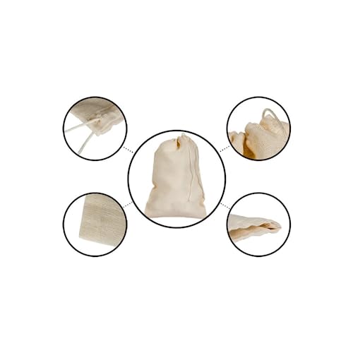 Celestial Gifts Muslin Bags With Drawstring 25Pcs - 5 X 7 Inches 100% Cotton - Made In Usa - Canvas Bags Bulk, Small Drawstring Bags, Cotton Muslin Bags, Jewelry Bags (Natural Hem & Drawstring) #TOP1