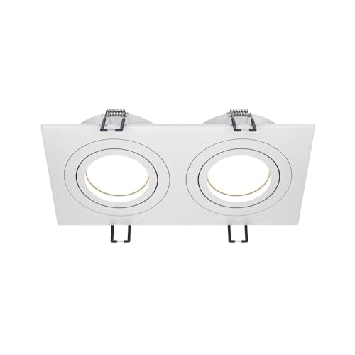 MAYTONI DECORATIVE LIGHTING Luminaire encastré à 2 flammes, en métal, moderne, blanc, orientable excl. 2 X GU10 (50W)