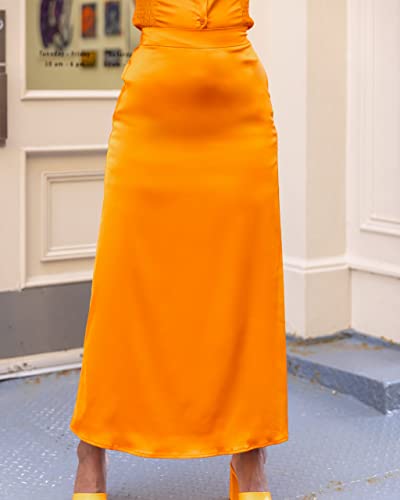 Amazon.com: The Drop Women's Burnt Orange Midi Skirt by