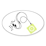 CafePress MP3 Music Player Sticker Oval Bumper Sticker Car Decal