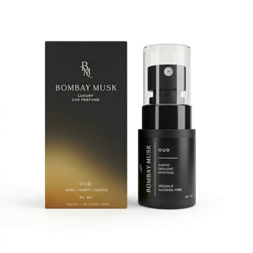 Image of Bombay Musk Oud Luxury Car Perfume | Long Lasting Car Fragrance & Car Freshener | Alcohol Free & Plant Based | 60+ Days | 200+ Sprays | Perfume for Car