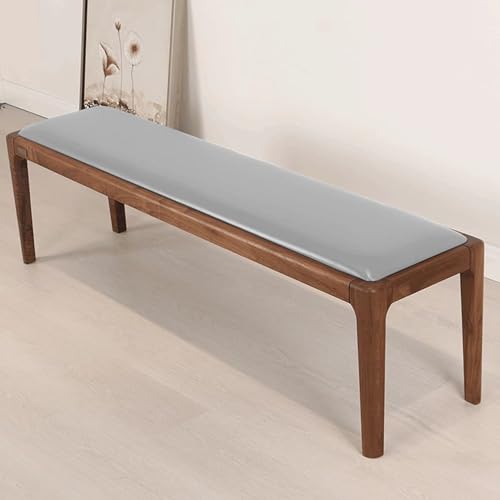 Coussin de banc haut de gamme imperméable 60 x 35 cm gris pour agencement extérieur
