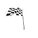 Two (2) Checkered Black & White Cloth Racing Flags