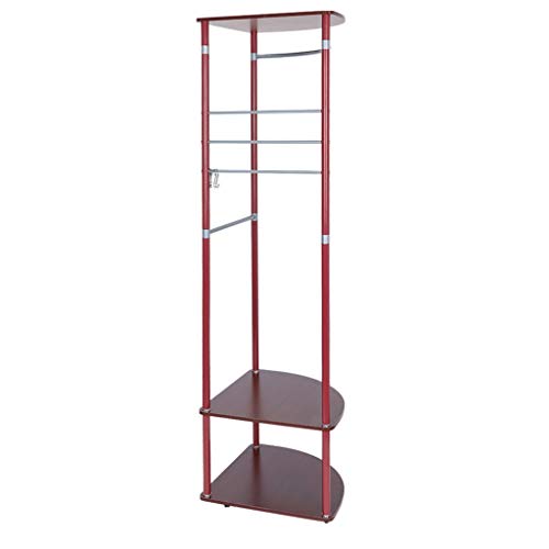 Shamoluotuo Entryway Corner Coat Rack, Hall Tree Corner Shoe Bench, W/ Hanger 2 Tier Storage Shelf Organizer Hat Umbrella Bag Hooks Stand Accent Furniture On Wheels For Living Room, Hallway #TOP1