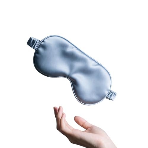 Vroxdrez Schlafmaske Seide, 19 Momme Maulbeerseide, ultraweich und hautfreundlich, ideale Augenbinde für tiefen Schlaf, perfekt für Damen, Herren und empfindliche Haut (Blau) Vroxdrez Schlafmaske Seide, 19 Momme Maulbeerseide, ultraweich und hautfreundlich, ideale Augenbinde für tiefen Schlaf, perfekt für Damen, Herren und empfindliche Haut (Blau)