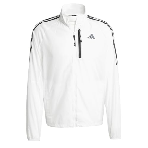 Veste running adidas Own The Run 3S vêtement de course blanc pour running urbain