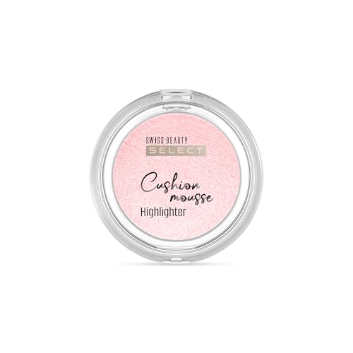 Image of Swiss Beauty Select Cushion Mousse Highlighter| Lit-From-Within Finish | Glowy & Dewy Skin | Enriched With Nourishing Macadamia Oil | Four Gorgeous Shades | Shade-2. Pink Frost, 10g