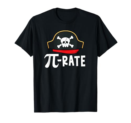 Funny Pi Rate Pirate Captain Hat Pi Day Boys Girls Teacher T-Shirt