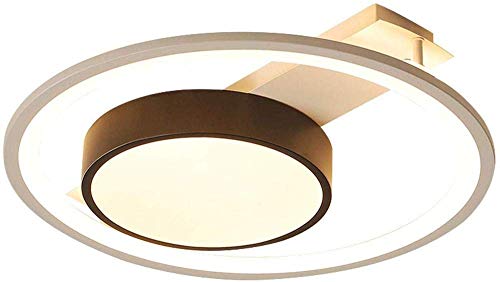 Plafonnier LED rond 40cm contre la fatigue visuelle : lampe salon lumière chaude douce