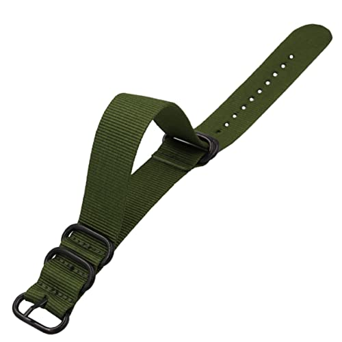 Banda de repuesto para reloj resistente y duradera de nylon verde ajustable 5