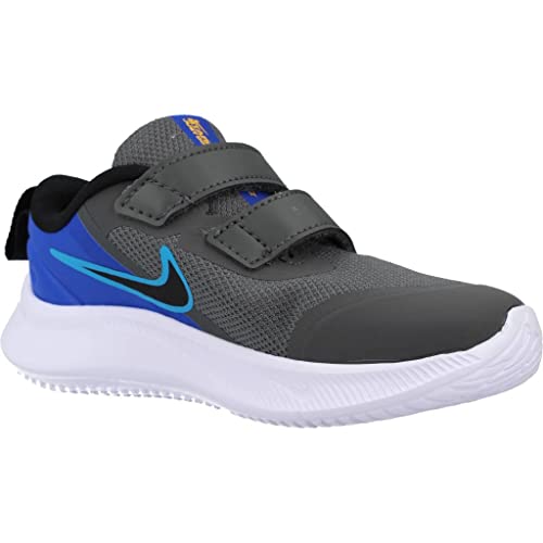 Nike Boy's Sneaker, Iron Grey Black Blue Lightning, 4 Big Kid #TOP5