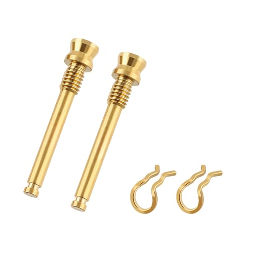 JMFahrrad Titanium Bike Disc Brake Caliper Bolts with Snap Rings, Mountain Bicycle Brake Pad Screws, 1 Pair (Gold)