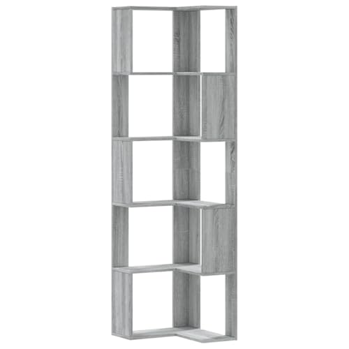 【Massimizza lo spazio ad angolo:】 Questo mobile porta libri ad angolo utilizza in modo efficiente lo spazio angolare vuoto per fornire un ampio spazio di conservazione occupando uno spazio minimo sul pavimento.