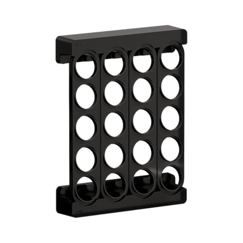 Wlinfetity Estante de almacenamiento de cápsulas de café y organizador dispensador de pared, 20 agujeros, para cápsulas Nespresso, color negro