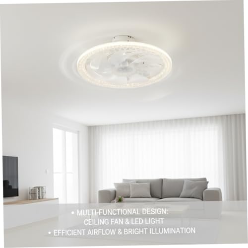 Ventilador de techo con motor de CC y bombilla LED E27 regulable 4