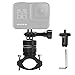 Lammcou Soporte para Bicicleta de Cámara de Acción, Soporte para Manillar de Aluminio con Adaptador de Tornillo de Metal de 1/4 para Hero 9 8 7 6 Session 4K Osmo Actioncam Bike Mount, Negro