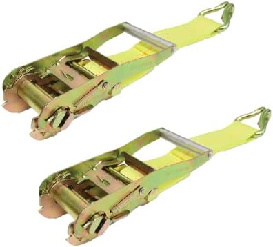 Boxer 2IN. x 1FT. Twin J Hook Ratchet Replacement End 2 Pack, Made for Heavy Duty 1 to 2 in. Ratchet Straps, for Flatbed Trucks and Trailers 10,000 LBS