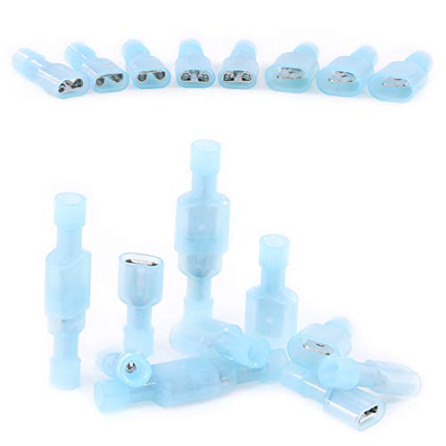 Hilitchi 100Pcs 16-14 Gauge Nylon Fully Insulated-Male Spade Terminals And Quick Splice Electrical Wire Connector Assortment Kit (16-14 A.w.g) #TOP5