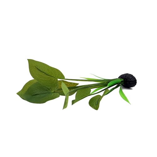 Image of Silk Aquarium Plants for Betta Fish Tank, Green, 8 Inch | 2 Pieces, Small Aquatic Water Grass, Decoration