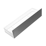 GLEAVI Mensola Magnetica Bianca per Frigorifero Design in Ferro e Magnete in Gomma, Organizer per Cucina Facile da Installare per Risparmio Spazio Laterale