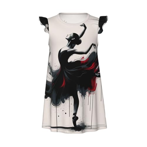 Augenstern Flutter Sleeve Nightgown Pajama Gown Dancing-Ballerina Easy Pull-On Sleepwear Nightdress