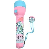 Disney Stitch Linterna, Infantil Linterna LED, Incluye Corra de