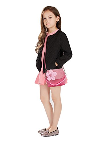 RARITYUS Little Girls Fashion Flower Crossbody Shoulder Bag Plush Handbag Mini Purse with Handle2