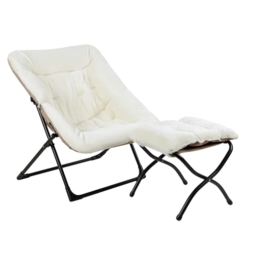 Mordchil HF Comfy Saucer Chair for Adults, Soft Faux Fur