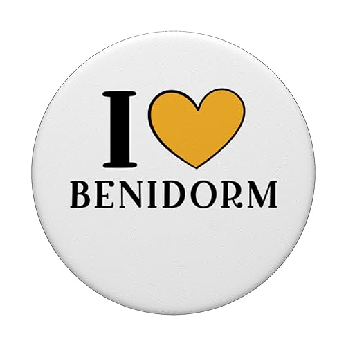 I Love Benidorm PopSockets Swappable PopGrip, Black - Image 3