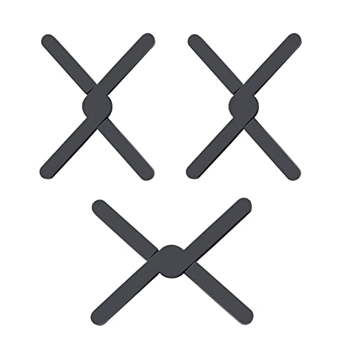 C100AE 3 Stücke Silikon Topfuntersetzer Klappbar Hitzebeständig, Silikon Untersetzer, Krempel Topfuntersetzer Trivet Topfbein, für Heiße Pfannen Klappbar Platzsparend Untersetzer Topf Cover