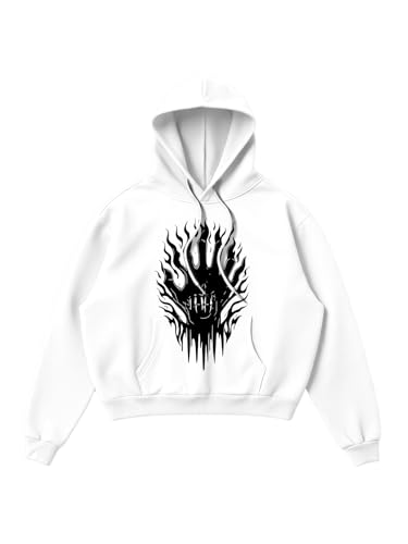 Floerns Men's Graphic Print Hoodie Sweatshirts Long Sleeve Pullover Tops